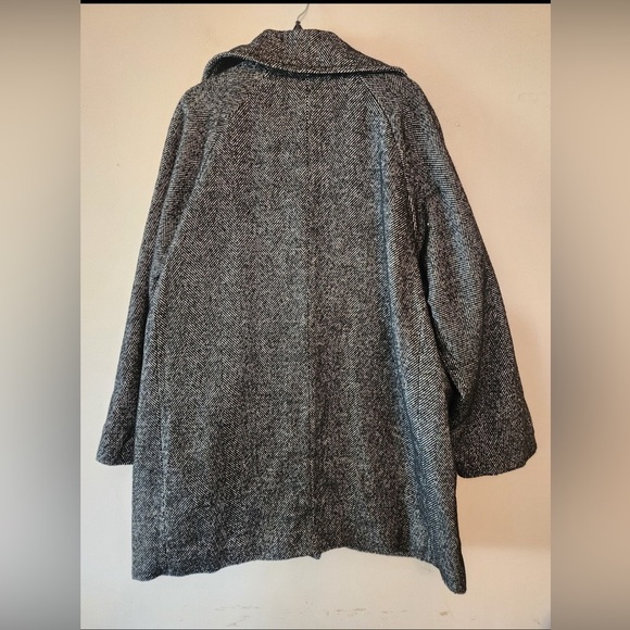 A New Day Belted Single Button Coat black white Houndstooth - size large - Picture 2 of 4